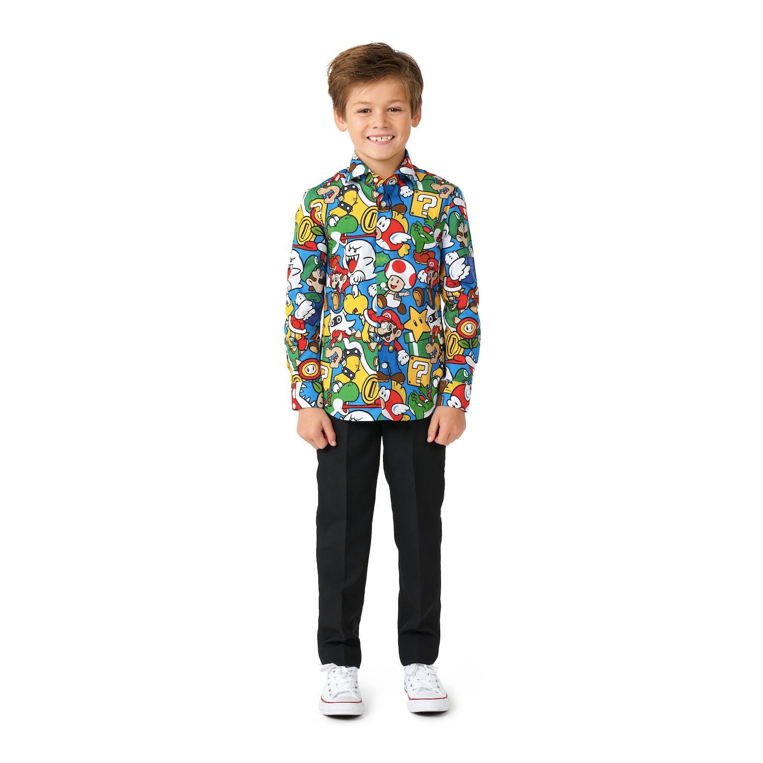Классическая рубашка на пуговицах OppoSuits Nintendo Super Mario для мальчиков 2–8 лет OppoSuits — фото 2