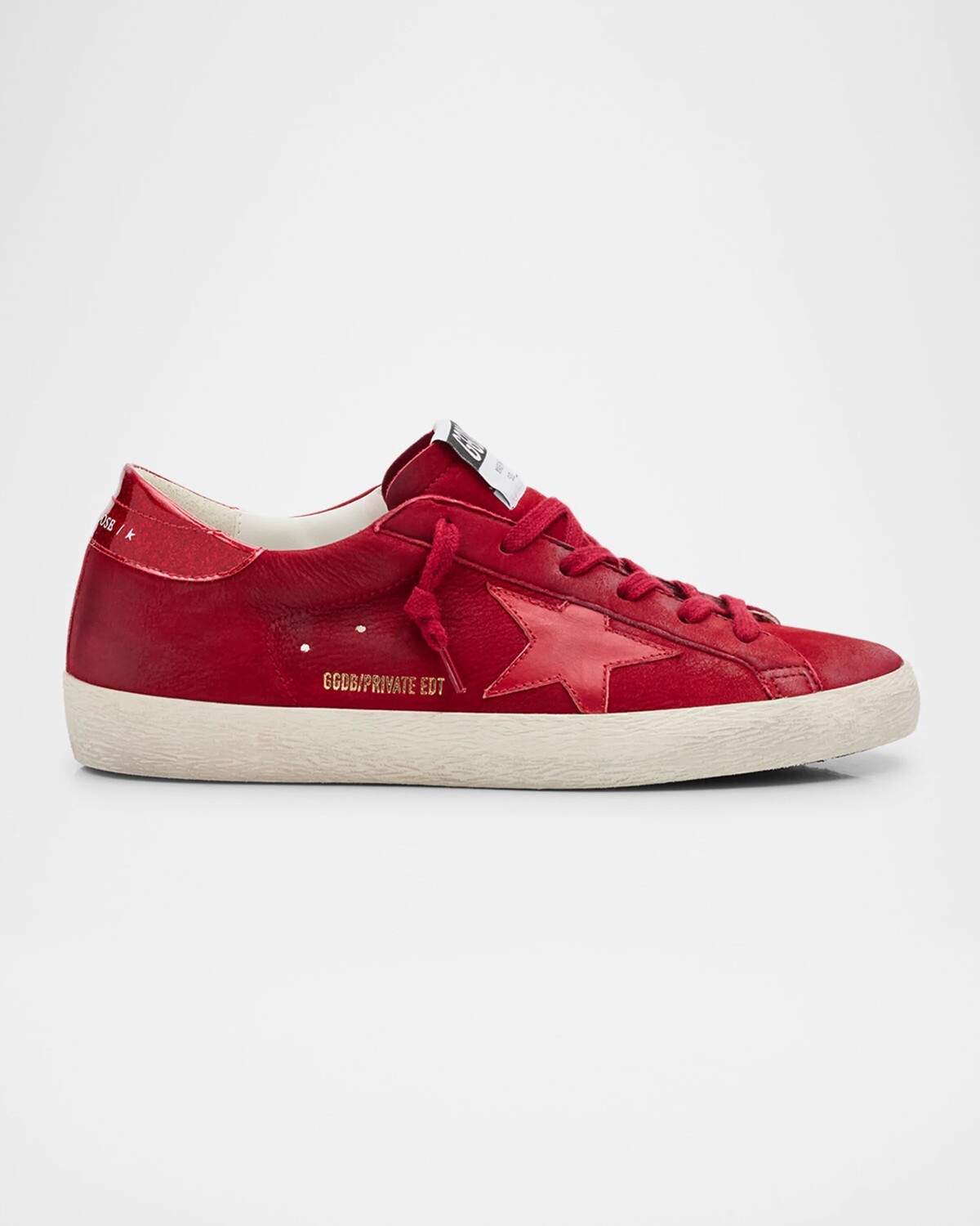 Кроссовки Superstar из смесовой кожи Golden Goose, красный