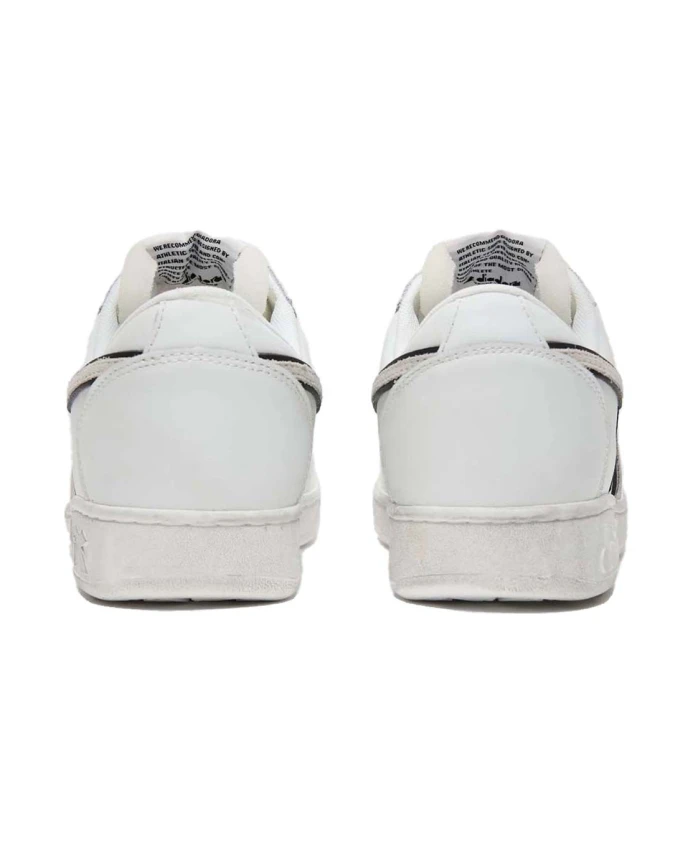 Белые кожаные низкие баскетбольные кроссовки Diadora, белый — фото 2