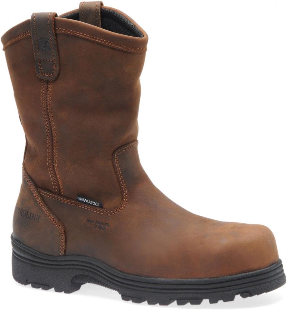 

Мужские ботинки Carolina Laser 10 с композитным носком, водонепроницаемые, с защитой от электрического разряда (EH), подошва из резины устойчивая к маслу и скольжению, коричневый