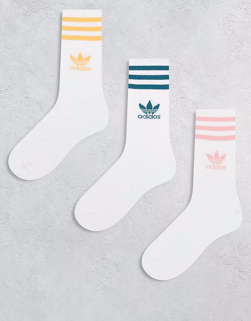 

Носки Adidas Originals, 3 пары, белого и пастельного цветов