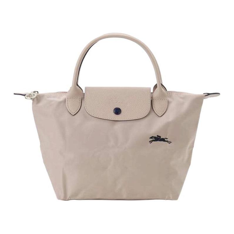 

LONGCHAMP Сумка Le Pliage из полиуретана с элементами из телячьей кожи и холста в форме пельменя розового цвета, Pink