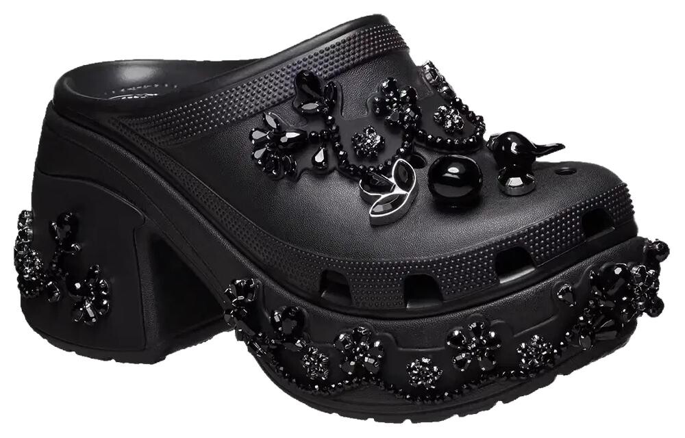 SIMONE ROCHA x Crocs противоскользящие износостойкие женские Crocs черные, Black — фото 3