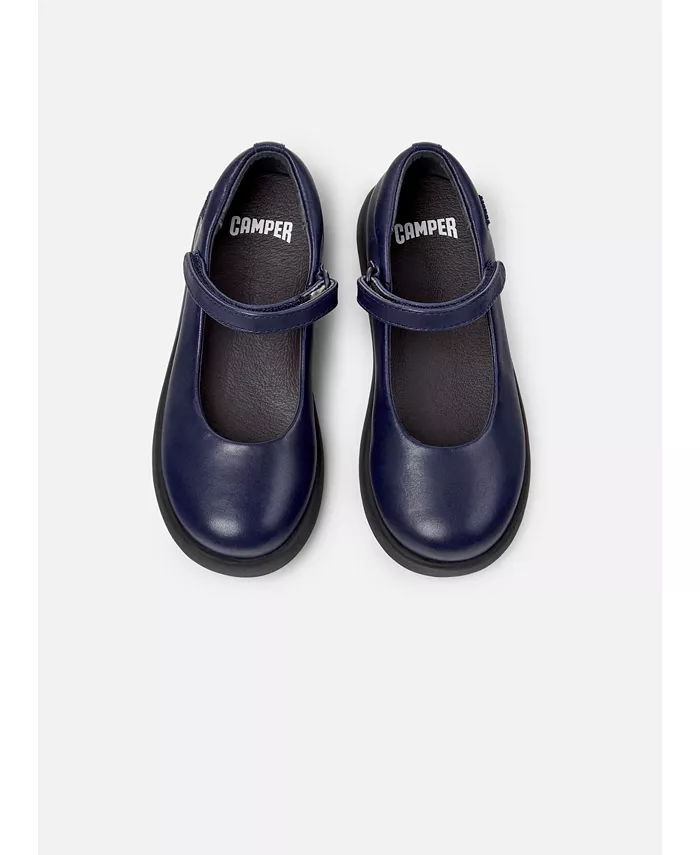 Duet Kids Unisex школьные кожаные туфли Mary Janes Camper, синий — фото 3