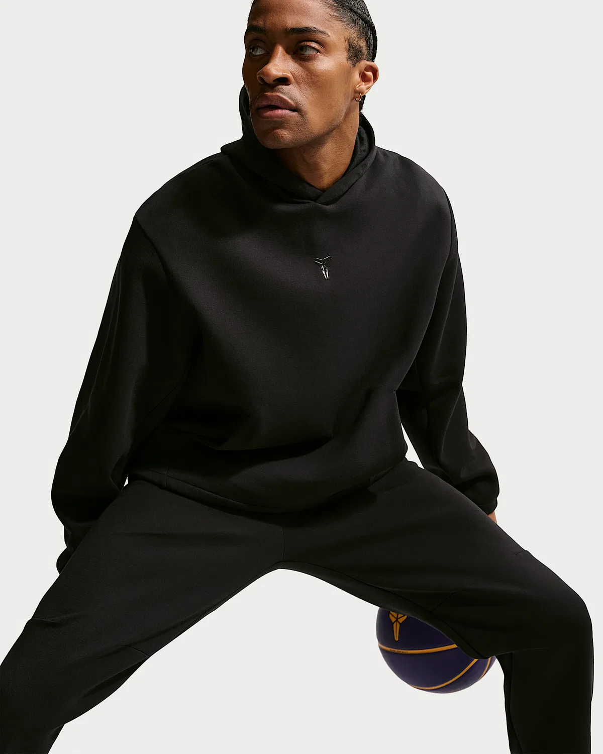 Мужская баскетбольная худи Nike Dri-FIT Kobe, Black/Black — фото 3