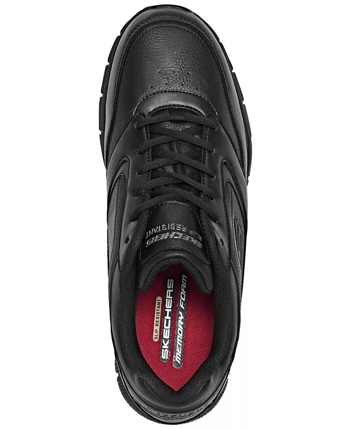 Мужские рабочие кроссовки свободного кроя Nampa Slip Resistant Work Casual от Finish Line Skechers, черный — фото 4