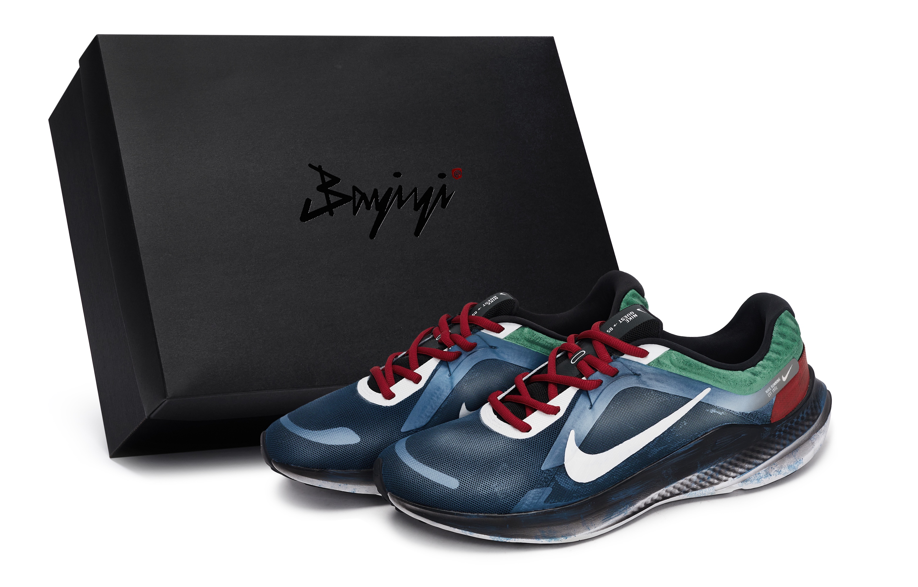 

Nike Кроссовки Quest 5 Low Top мужские, черные, белые, синие