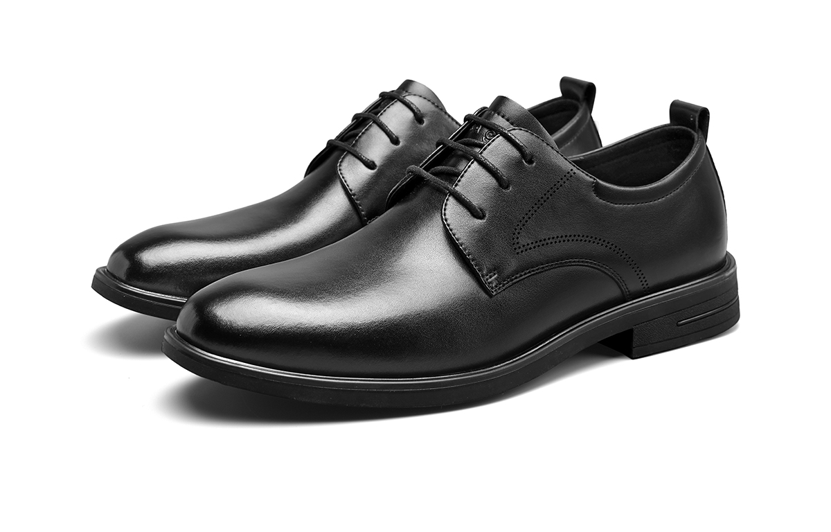 HLA Мужские классические туфли черно-угольного цвета на низком ходу, цвет Charcoal Black — фото 2