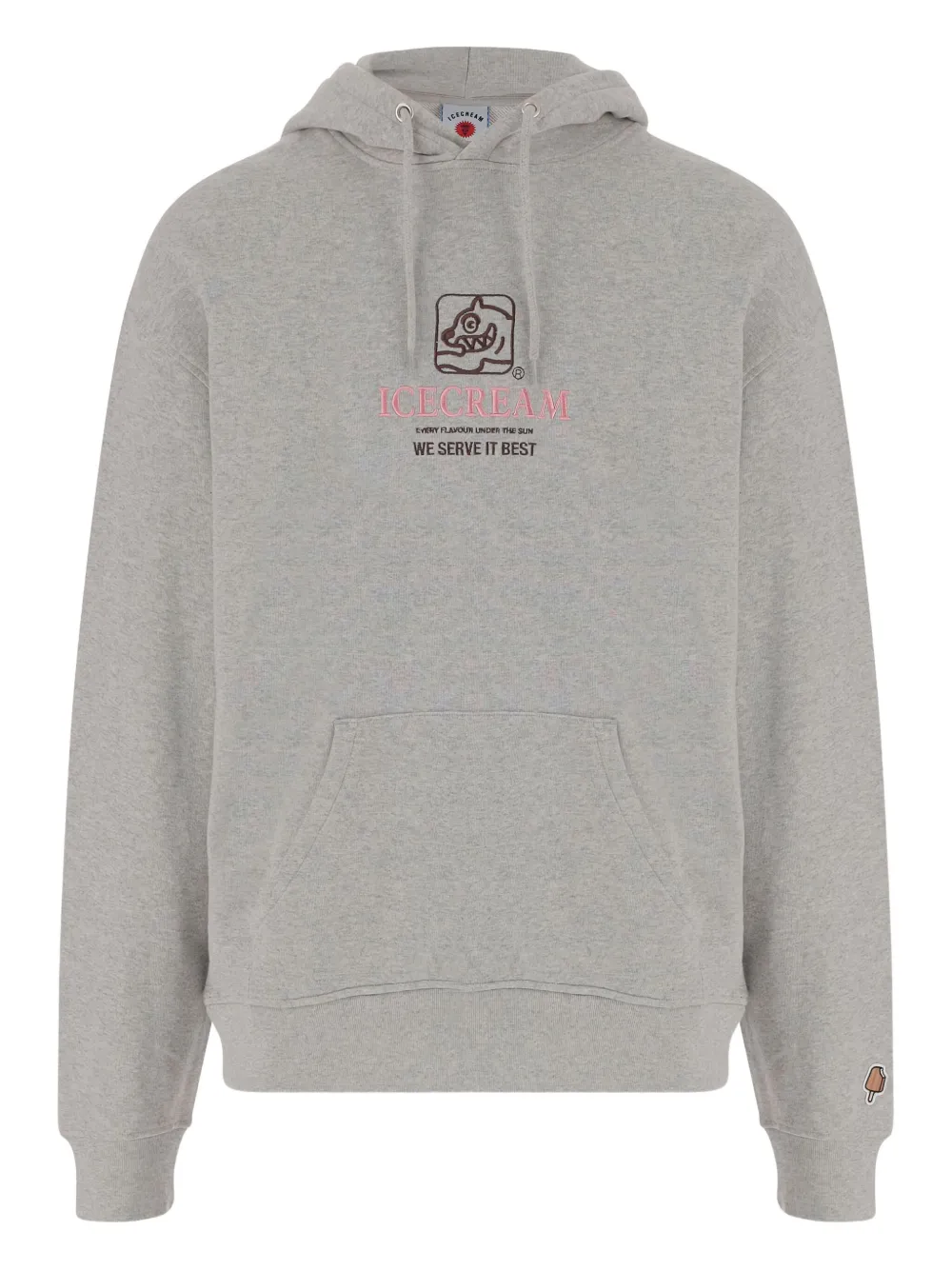 

Хлопковая толстовка с вышитым логотипом ICECREAM, серый