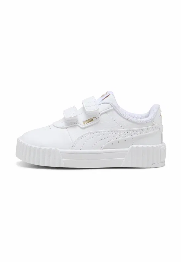 Кроссовки детские Puma Carina 3.0 v inf, белый с золотым
