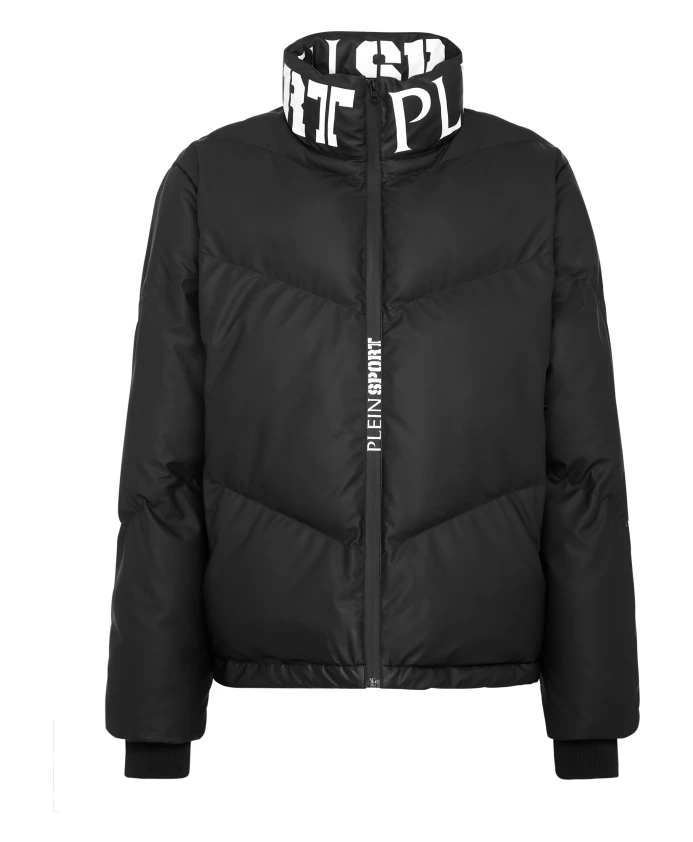 

Нейлоновая пуховая куртка тигр Plein Sport, черный