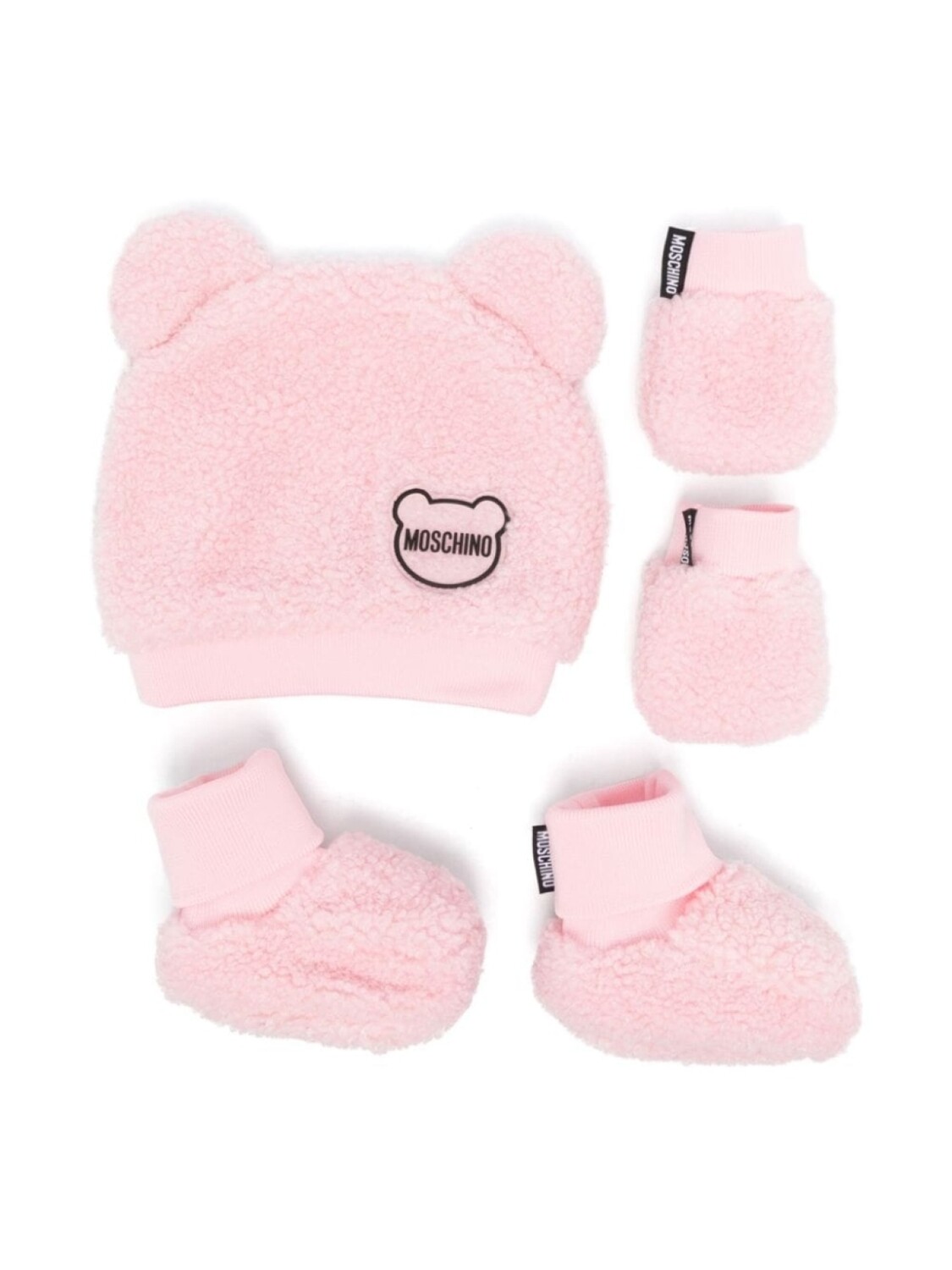 

Moschino Kids шапка из шерпы, розовый