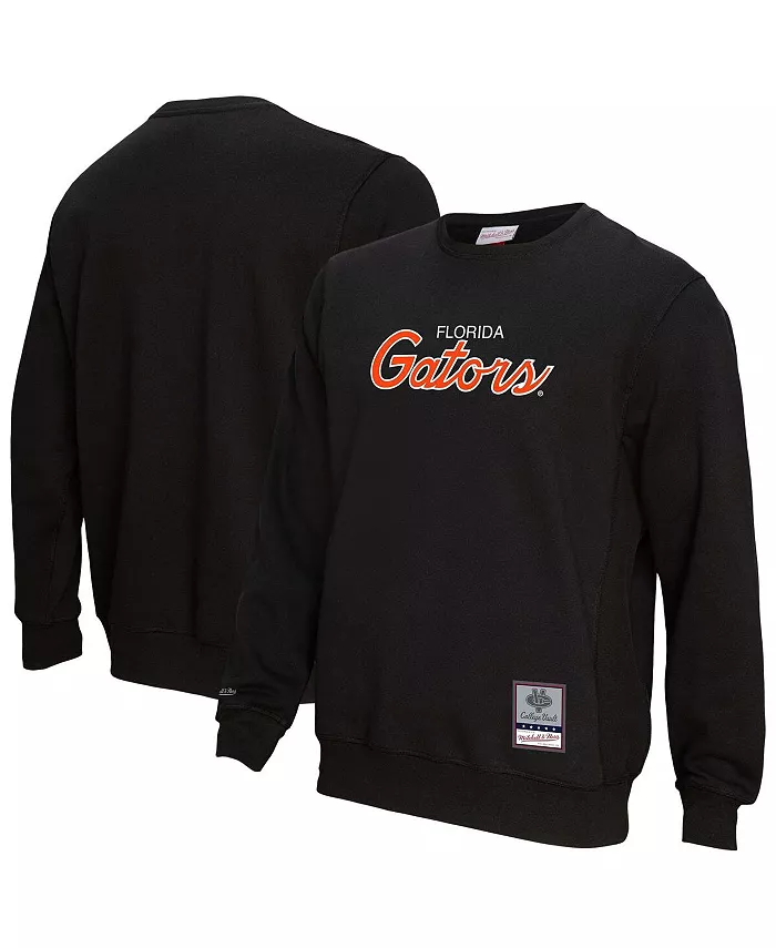 

Мужской черный толстовка Florida Gators Elite Script с надписью Mitchell & Ness