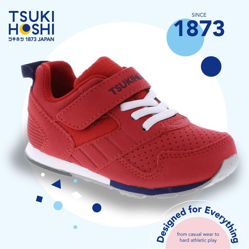 Кроссовки TSUKIHOSHI Boys Racer (Toddler/Little Kid), красный/синий/темно-синий — фото 3