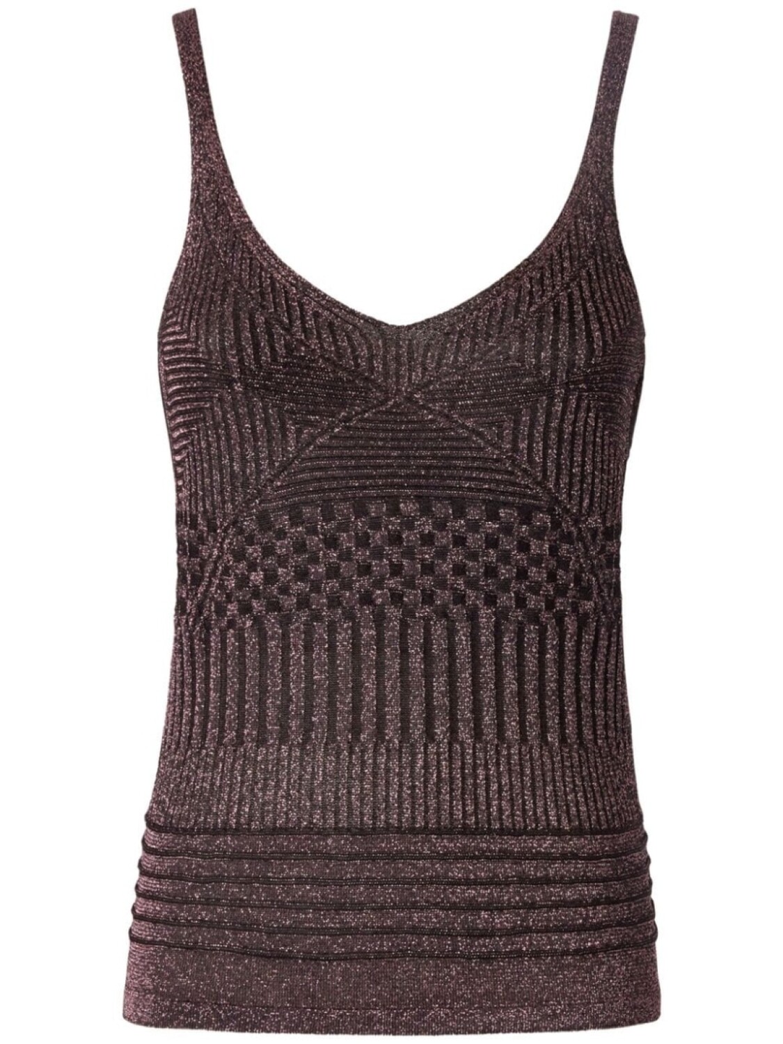 

Missoni топ в рубчик с эффектом металлик, черный
