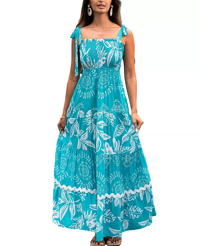 

Женское пляжное платье Sweet Side Tropical Maxi Cupshe, белый