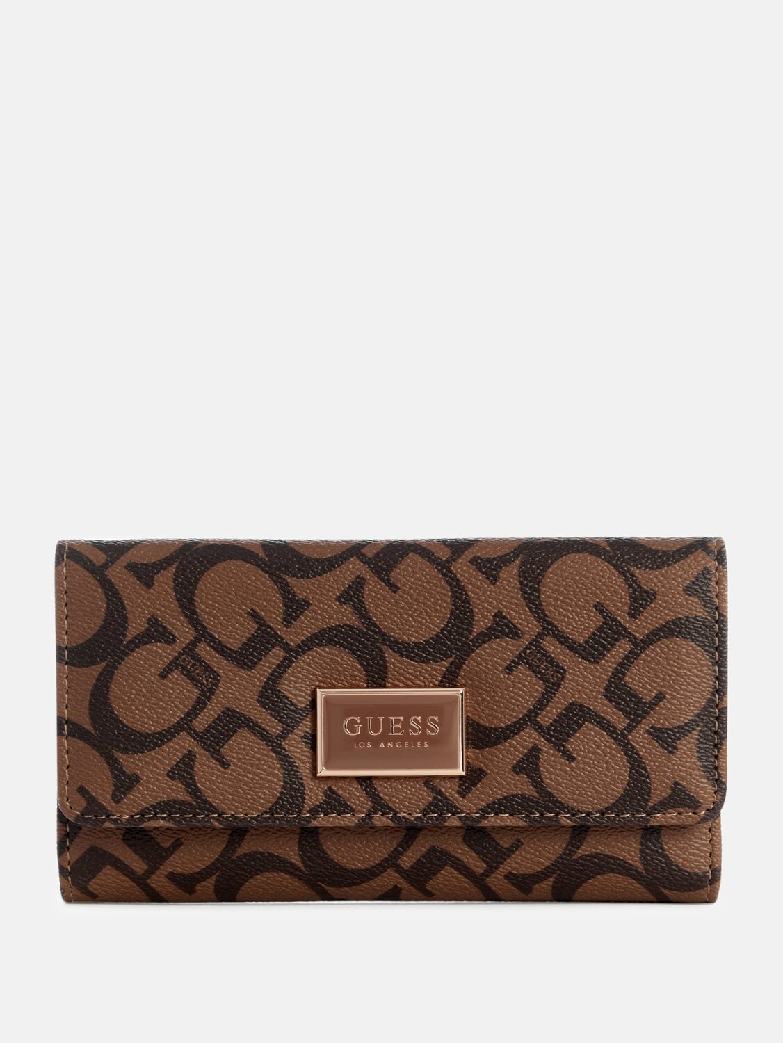 

Тонкий кошелек-клатч с логотипом Abree Guess Factory, цвет Cocoa