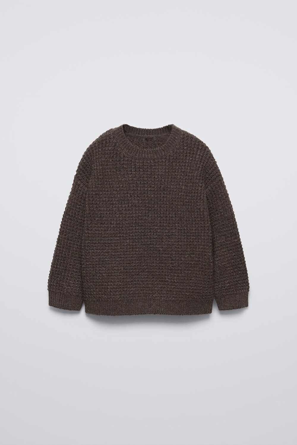 

Свитер вафельной тяжки ZARA, цвет chocolate