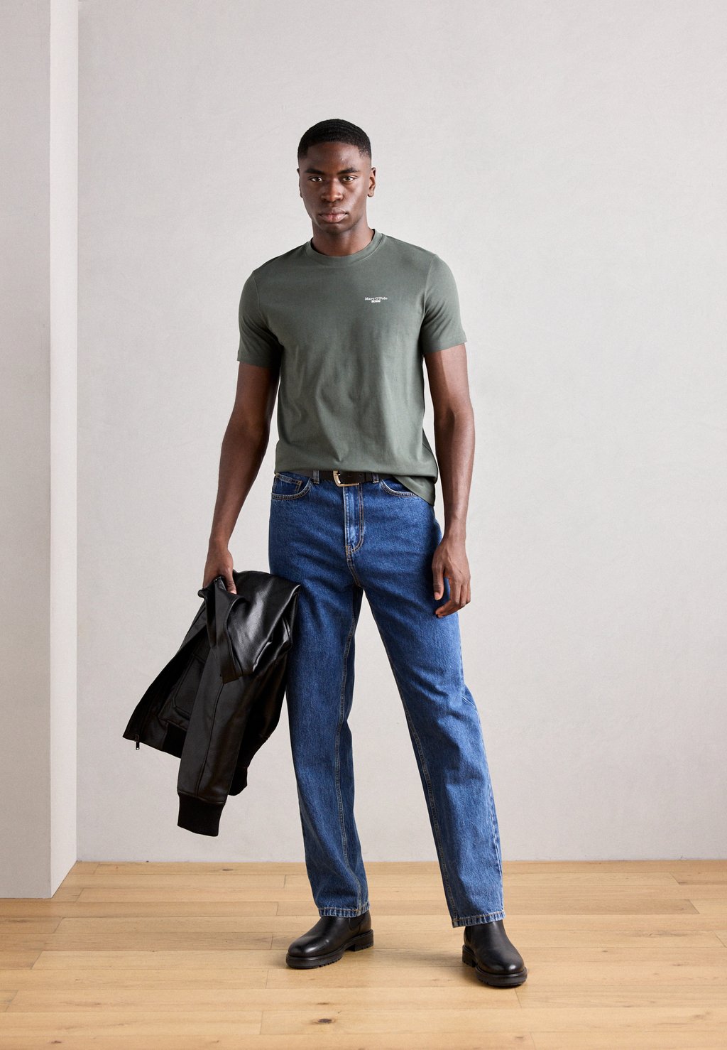 

Базовая футболка LOGO PRINT 2 PACK Marc O'Polo DENIM, темно-зеленый