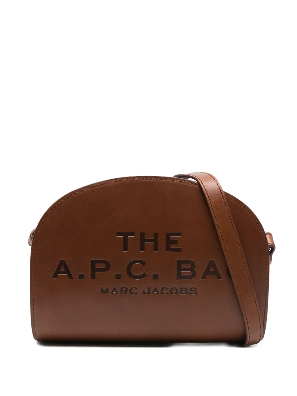 

Рельефная сумка-сэтчел A.P.C., коричневый