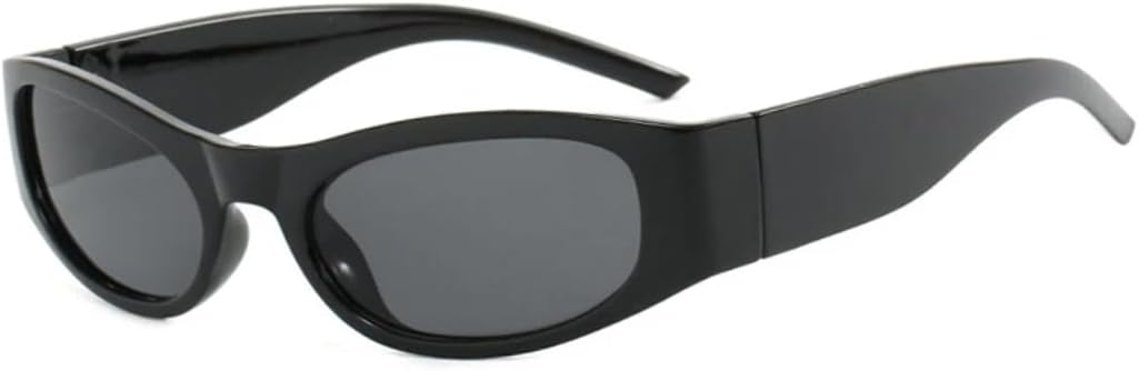 

Популярные солнцезащитные очки класса люкс, уникальные овальные, для мужчин и женщин, защитные очки-маски, зеркальные, в стиле панк, яркие, в стиле панк VVTWSSW, Black Gray