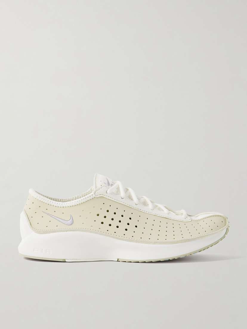 Кроссовки Air superfly из перфорированной кожи и замши Nike, желтый