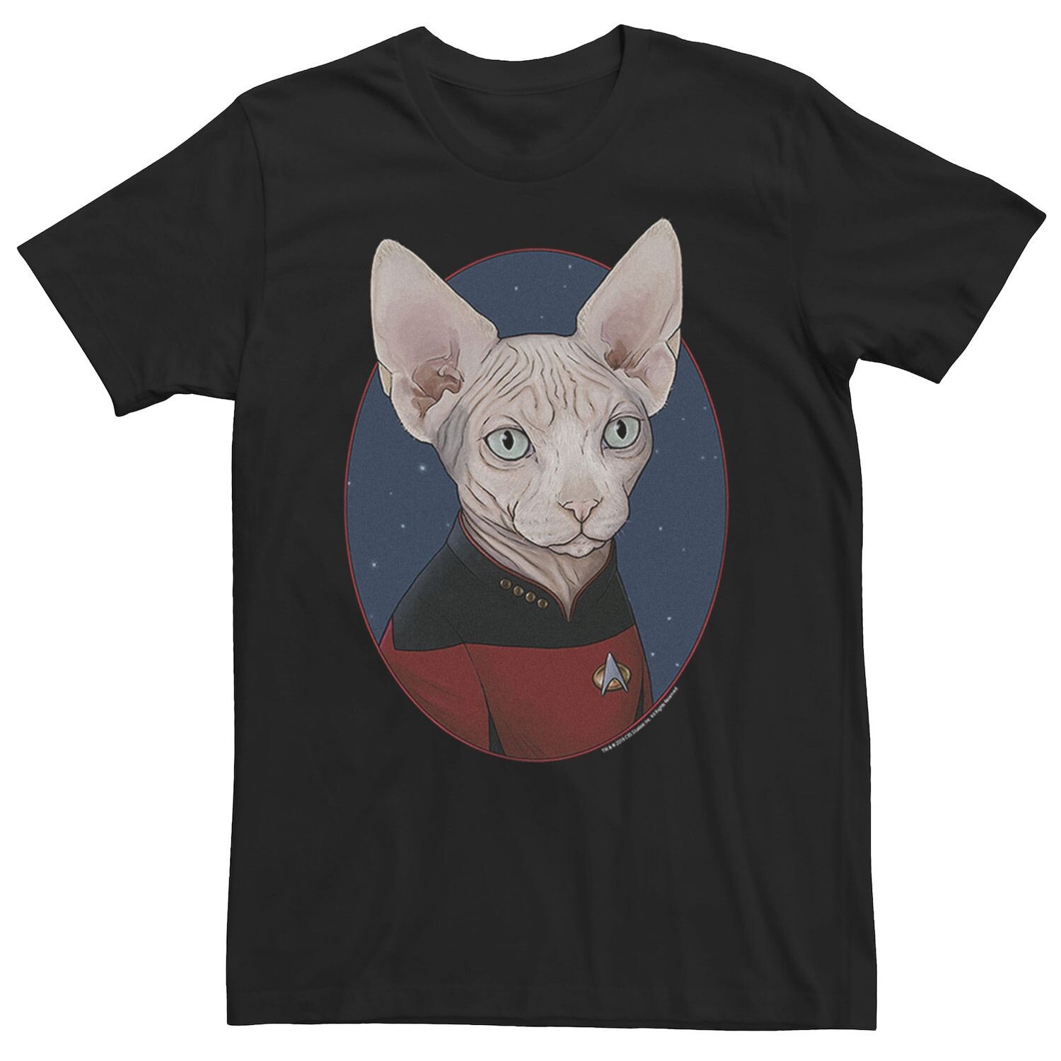 

Мужская футболка Star Trek Next Generation Sphinx Cat Picard Licensed Character