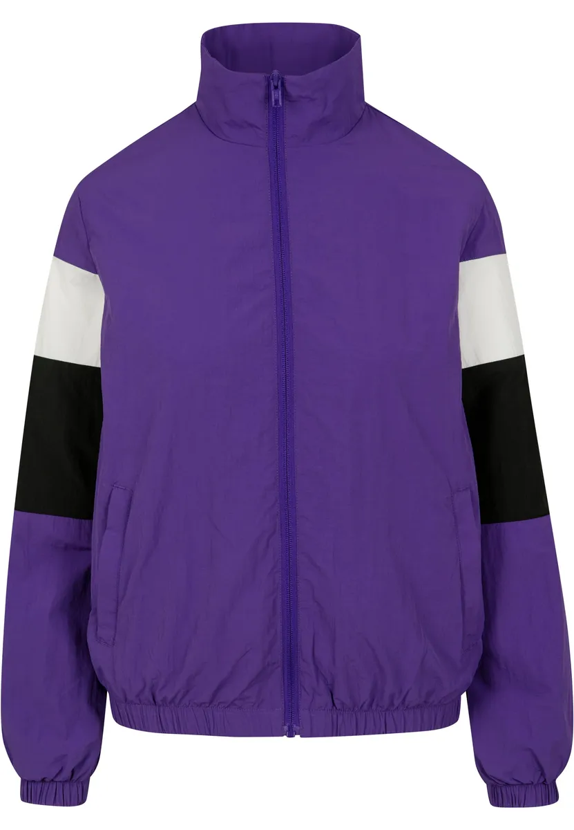 

Всепогодная куртка URBAN CLASSICS " Urban Classics Women's Ladies 3-Tone Crinkle Track Jacket" (1 шт.), без капюшона, черный, белый