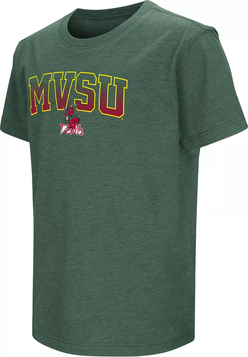 

Молодежная футболка Colosseum Valley Valley State Delta Devils Forest Green из двух смесовых материалов