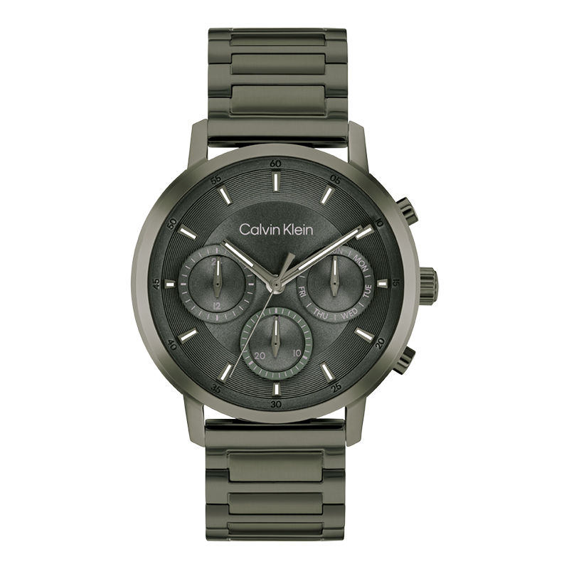 

Calvin Klein Часы Pattern Collection Wrist Watch Quartz Movement Steel Strap Green Dial Men's Watch