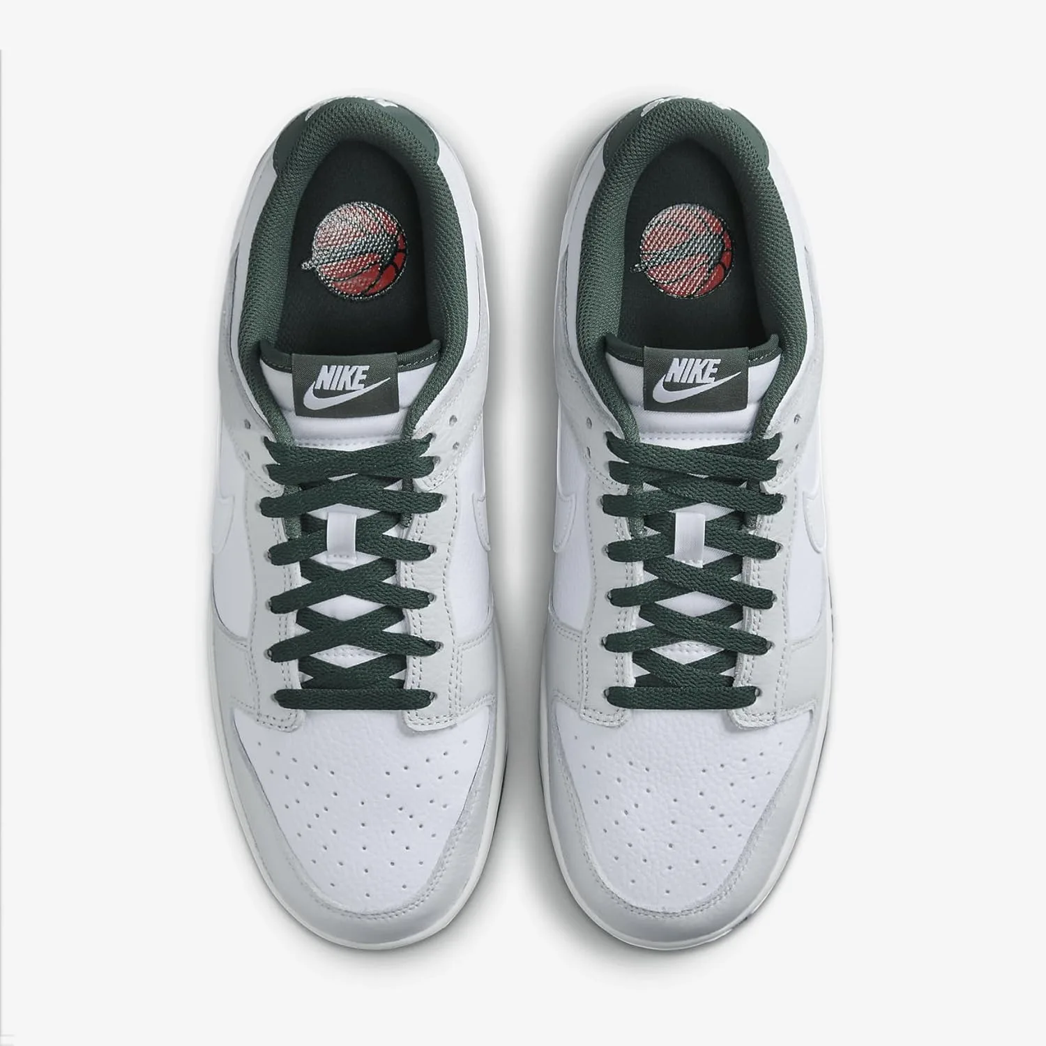 Мужские кроссовки NIKE Dunk Low Retro Se, белый/зеленый — фото 4