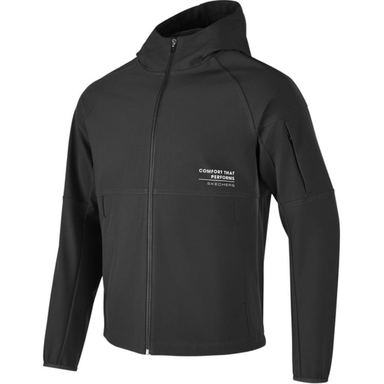 

Skechers Ветровка мужская непромокаемая непродуваемая водоотталкивающая угольно-черная, Carbon Black-0018