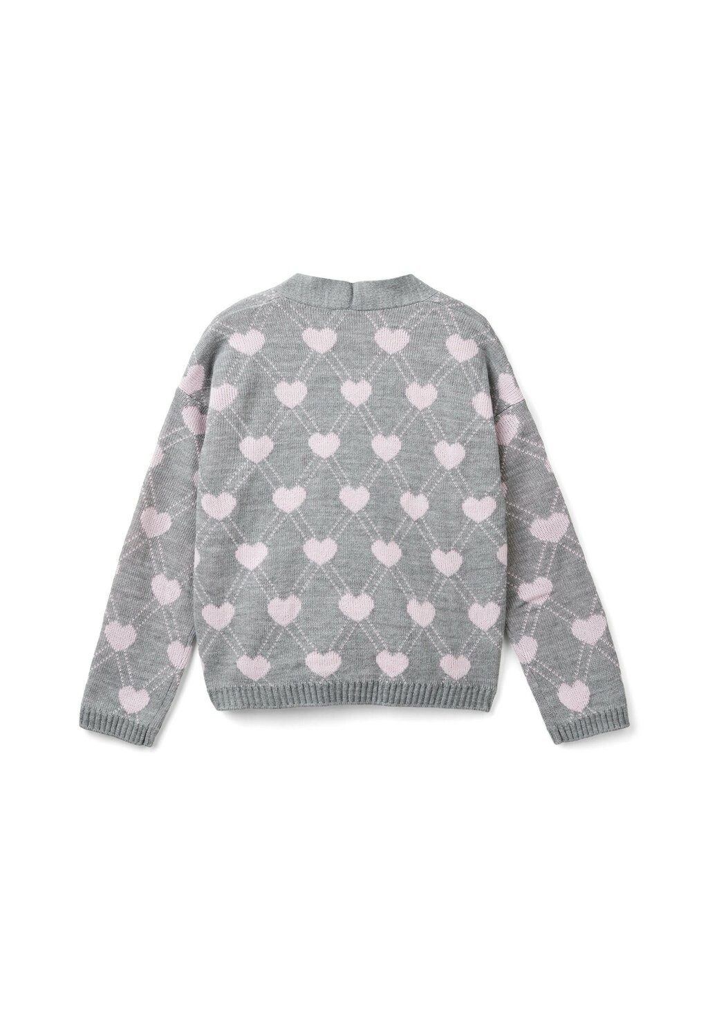

Кардиган WITH HEART MOTIF United Colors of Benetton, серый
