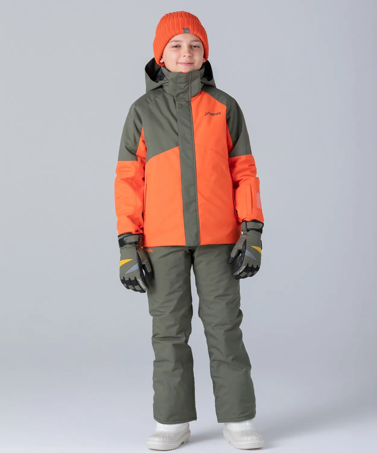 Детский комплект для лыж Asymmetrical Bicolor Two-piece phenix 2-предметный оранжевый