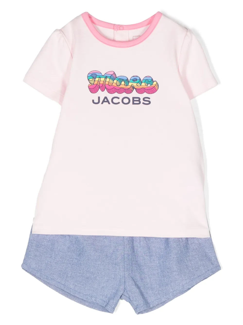 

Комплект из футболки и шортов с логотипом Marc Jacobs Kids, розовый