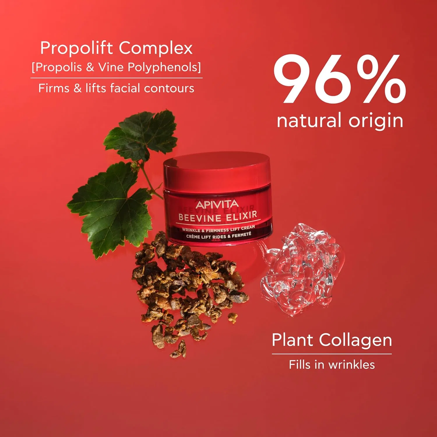 Крем для лица Apivita — Антивозрастной «Beevine Elixir Wrinkle & Firmness Lift Cream» от, 50 мл — фото 3