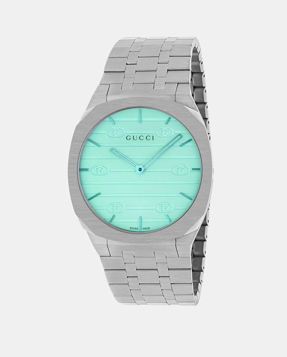 

25H YA163409 Мужские стальные часы Gucci, синий