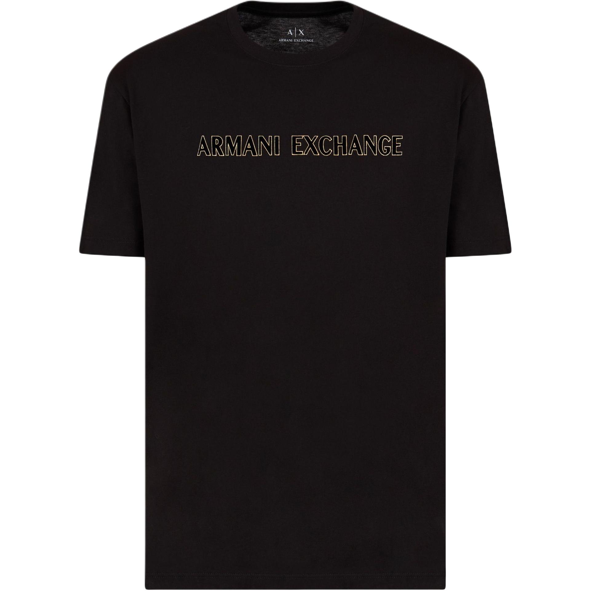 

Футболка с принтом логотипа ARMANI EXCHANGE, черная