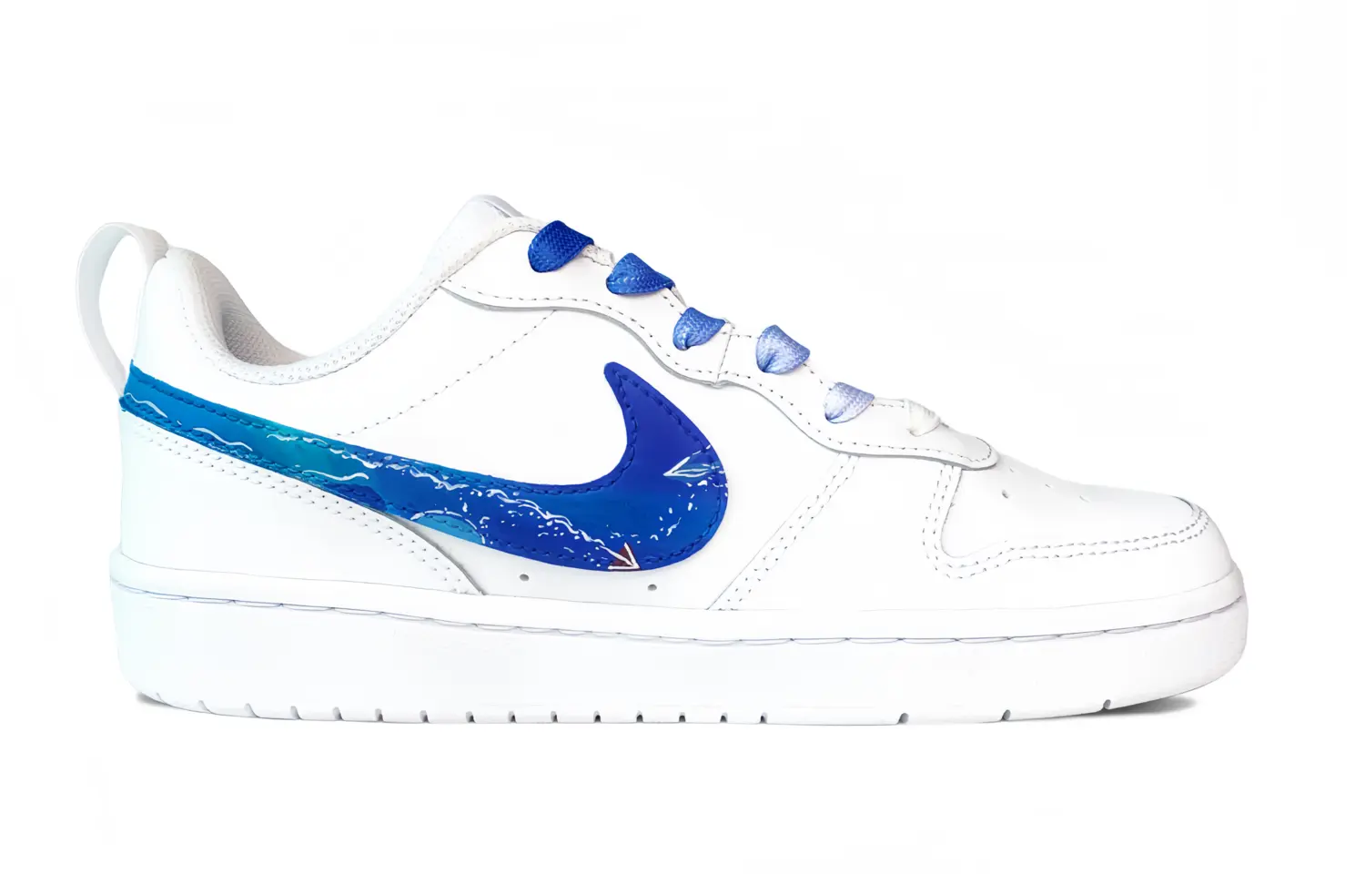 

Кроссовки Nike Court Borough 2 Skateboarding Shoes Women's Low-top White/blue, синий