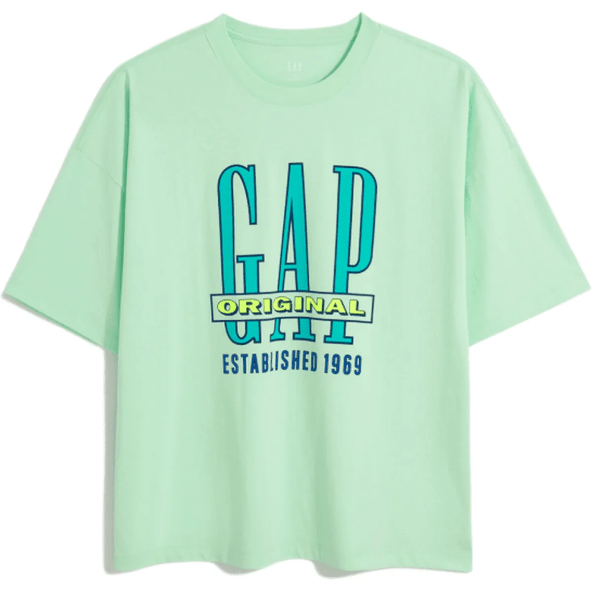 Футболка унисекс с круглым вырезом и прямым кроем GAP, морской синий — фото 3