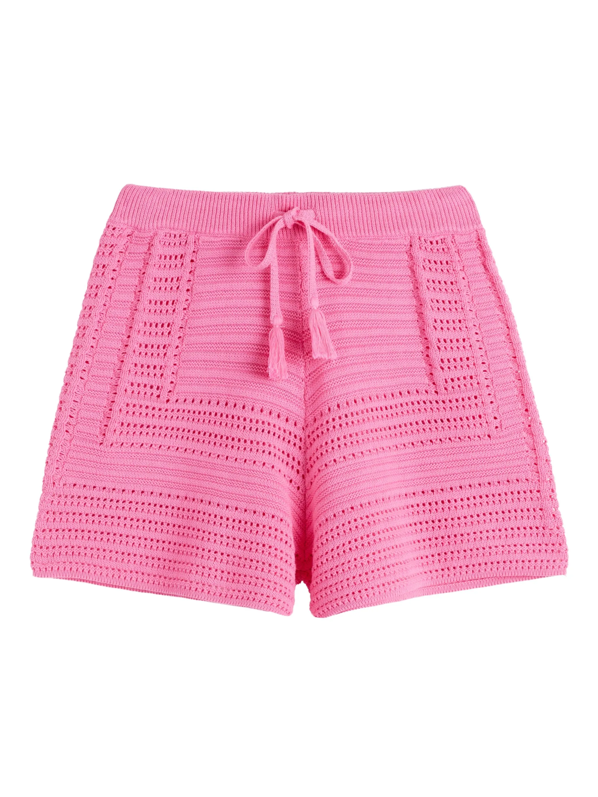 

Комплект с шортами в технике кроше Chinti & Parker, розовый