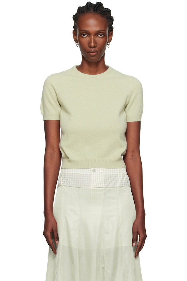 

Maison Margiela Зеленый свитер с круглым вырезом