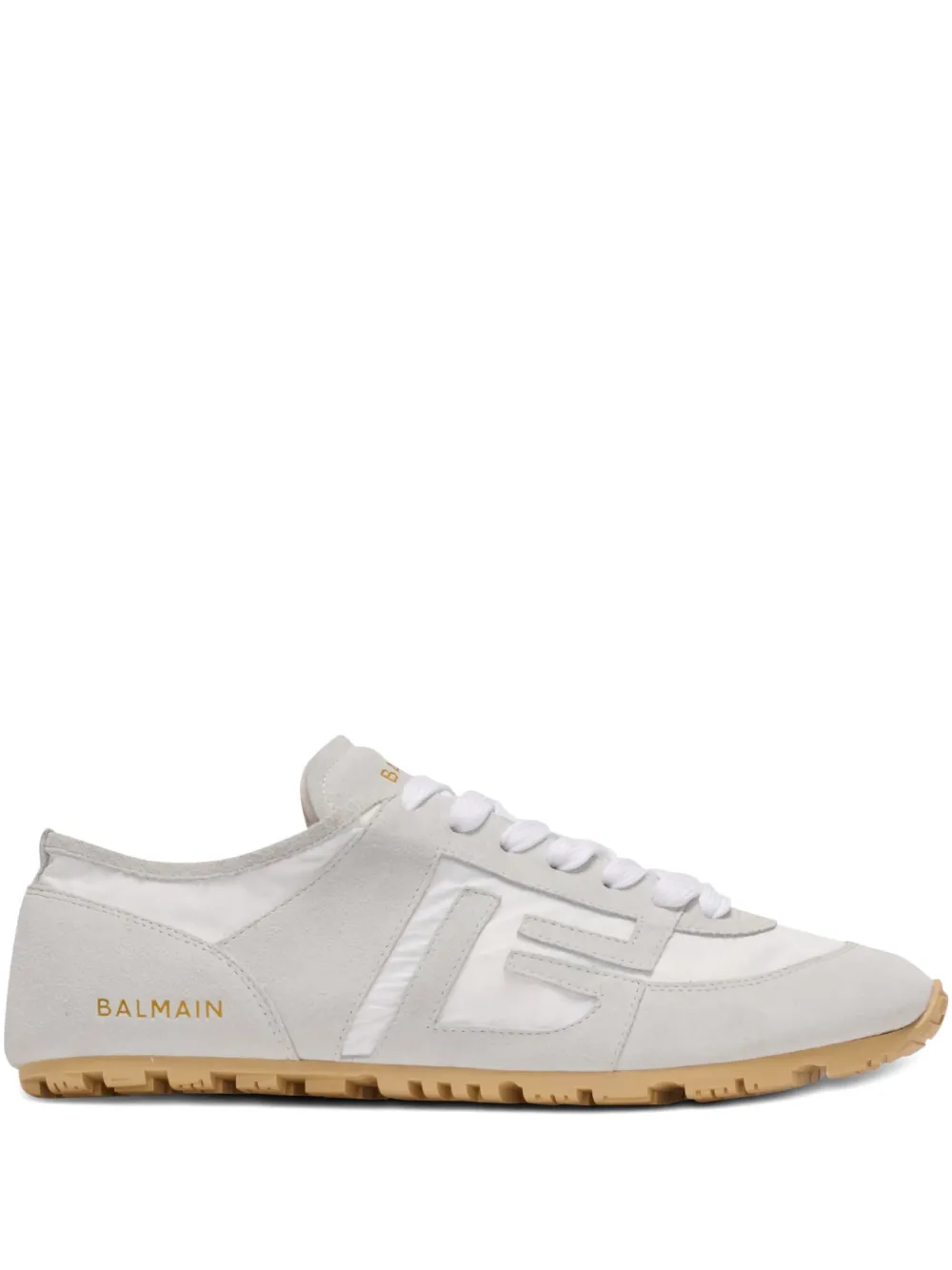 Кроссовки Racer 45 на шнуровке Balmain, белый
