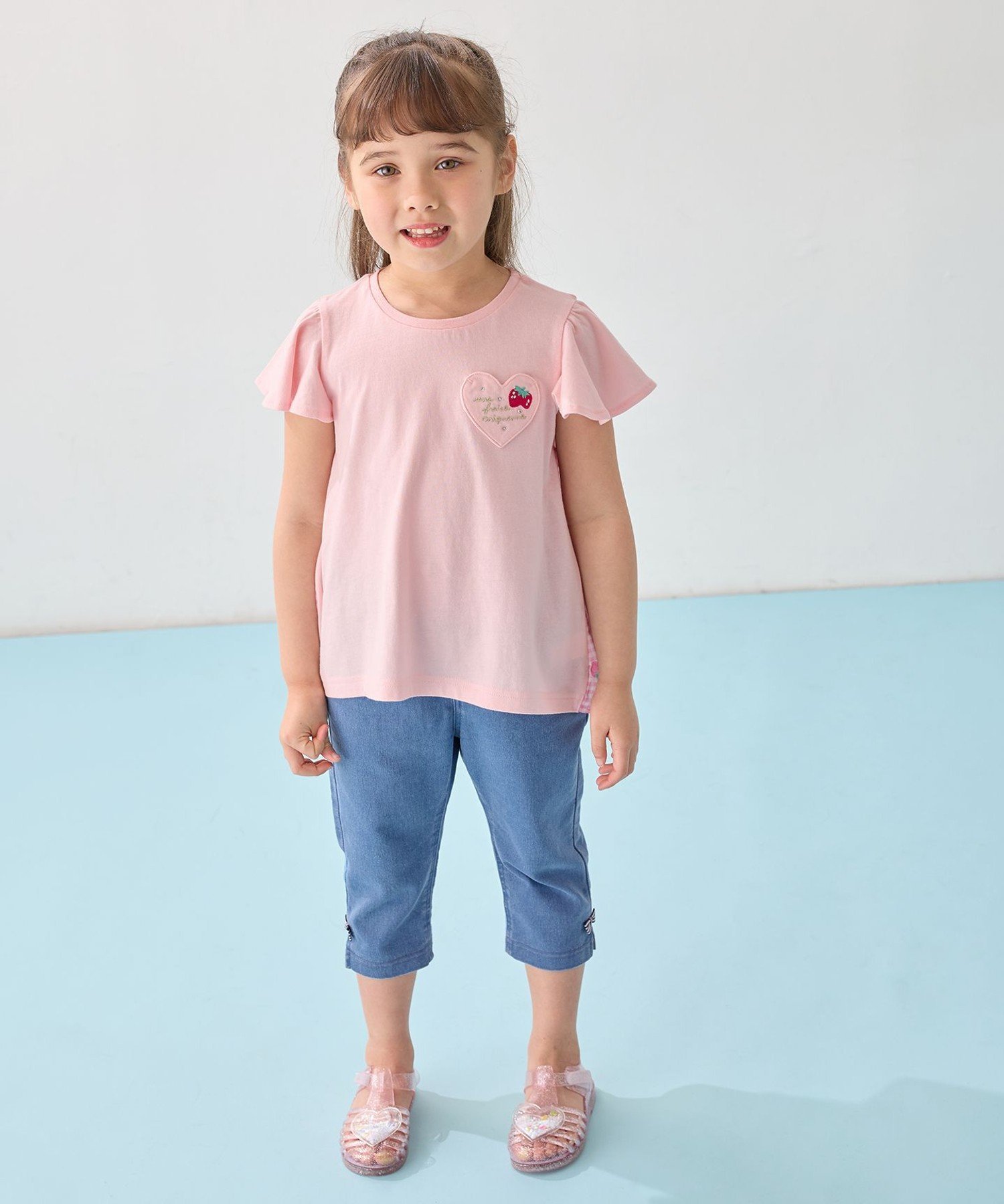 Развевающаяся на ветру футболка без спины ANY KIDS, Pink [012] — фото 2