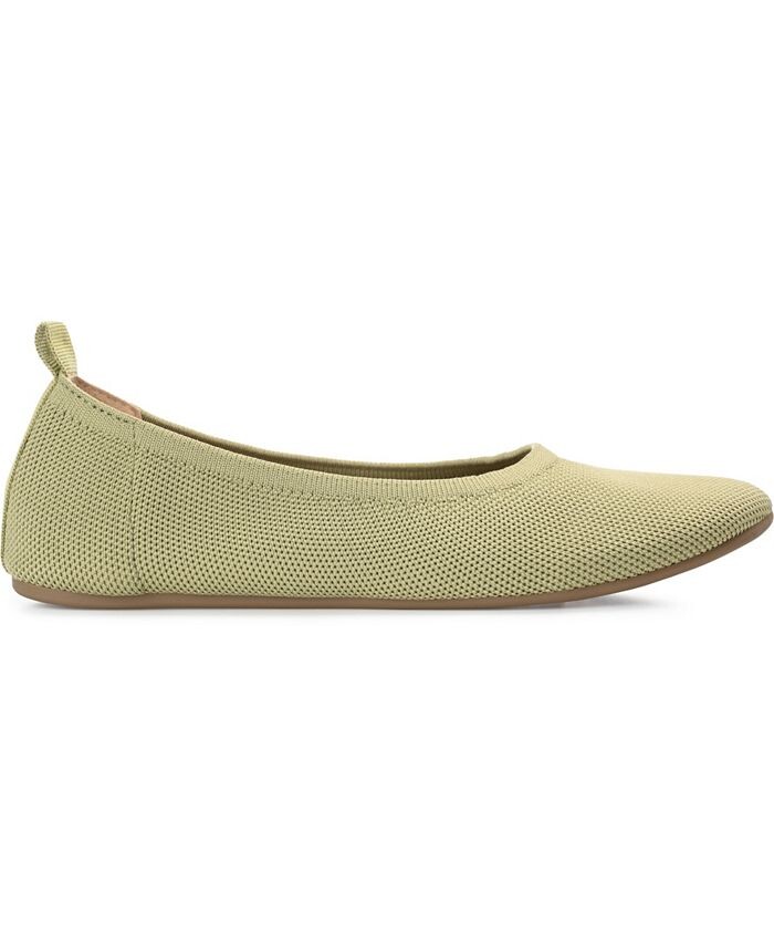 Женские трикотажные балетки из джерси Journee Collection, зеленый — фото 2