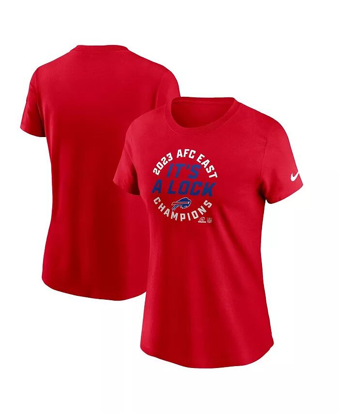 

Женская футболка Red Buffalo Bills 2023 AFC East Division Champions Locker Room Trophy Collection Nike