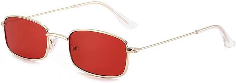 

Женские солнцезащитные очки в тонкой прямоугольной оправе, модные металлические солнцезащитные очки для мужчин, классические винтажные очки с защитой от УФ-излучения UV400 LOVQZAOF, A8