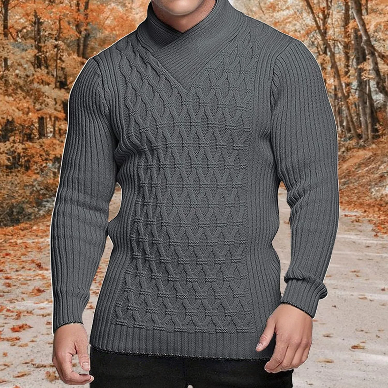 Мужской свитер Diamond Knit, легкий — фото 2