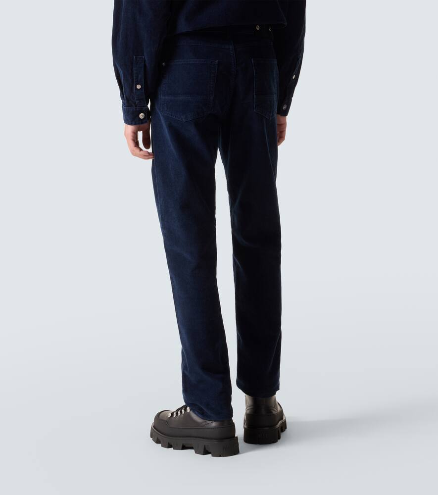 Узкие джинсы из хлопкового вельвета с заниженной талией Stone Island, Indigo — фото 4