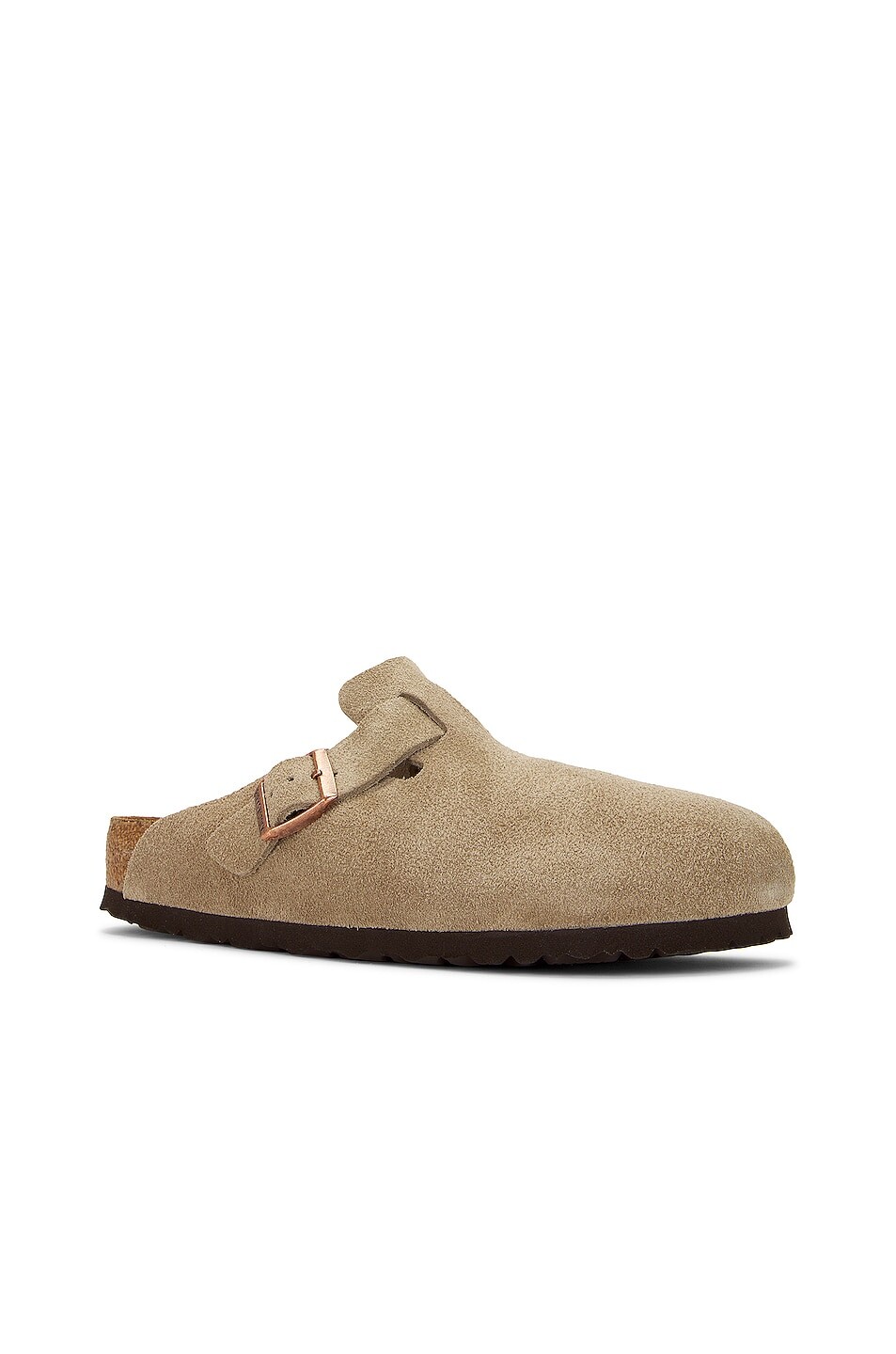 Шлепанцы мужские Boston Soft Footbed Birkenstock, серо-коричневый — фото 2